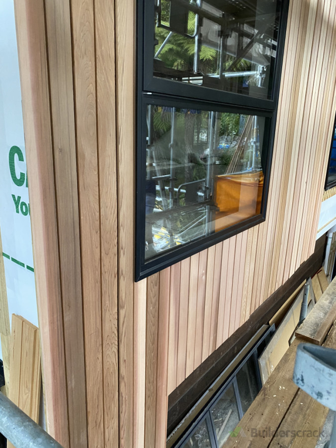 New cedar cladding