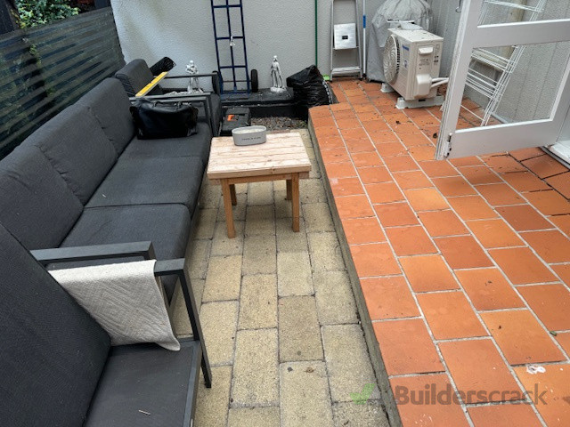 Before shot of patio conversion.