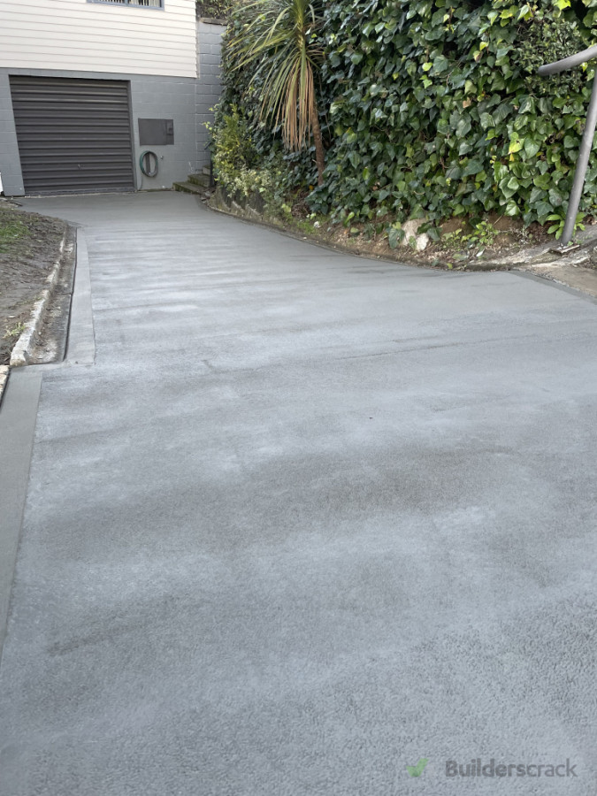 Concrete driveway