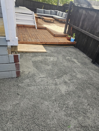 Prepare the site, level soil, install quality turf grass, and create a beautiful patio landscape.