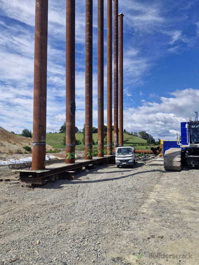 Takitimu North Link, Casing Splicing for Main Piers