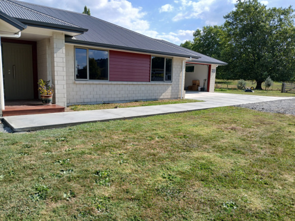 Finished path and driveway apron