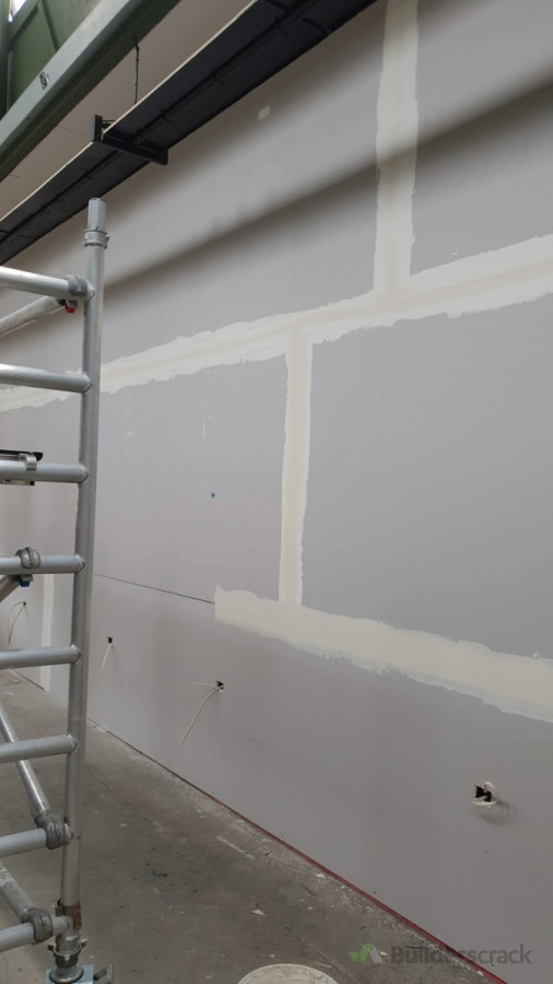 Plastering in progress