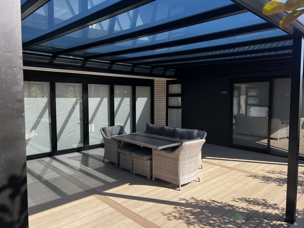 High end composite decking and pergola we recently did