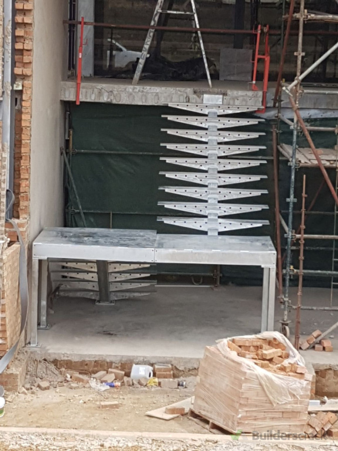 Customized staircase on site