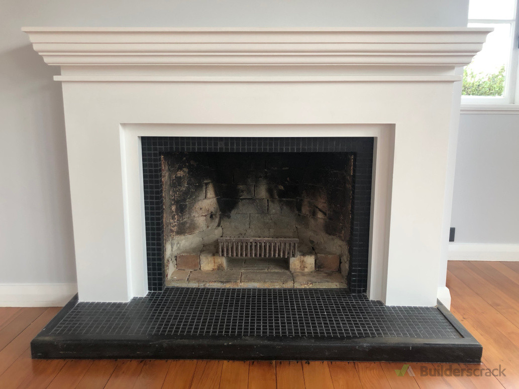 Fibrous plastered fireplace surround installed 😉