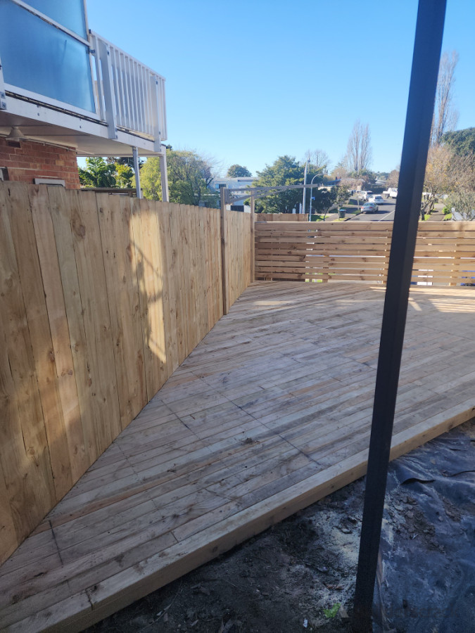 New deck and fence