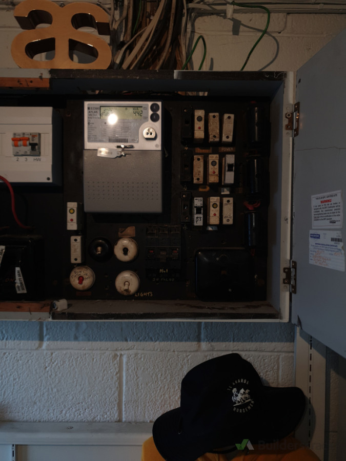 An old switch board that needed replacement.