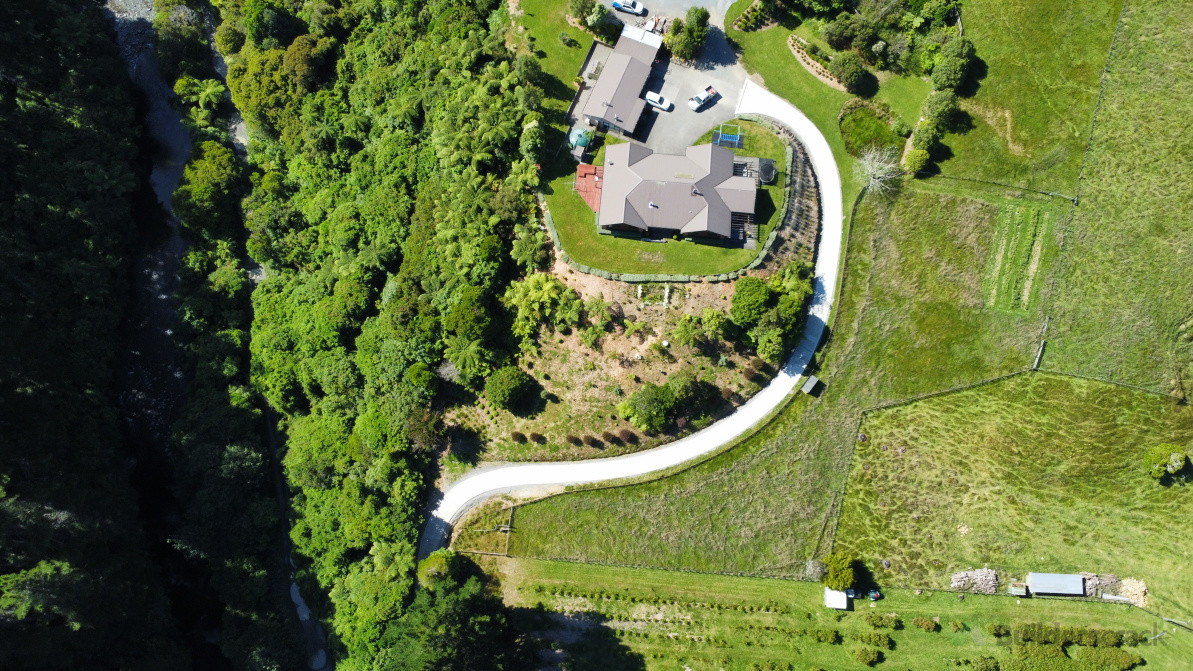 211x3m rural Upper Hutt ,  Concrete Driveway.