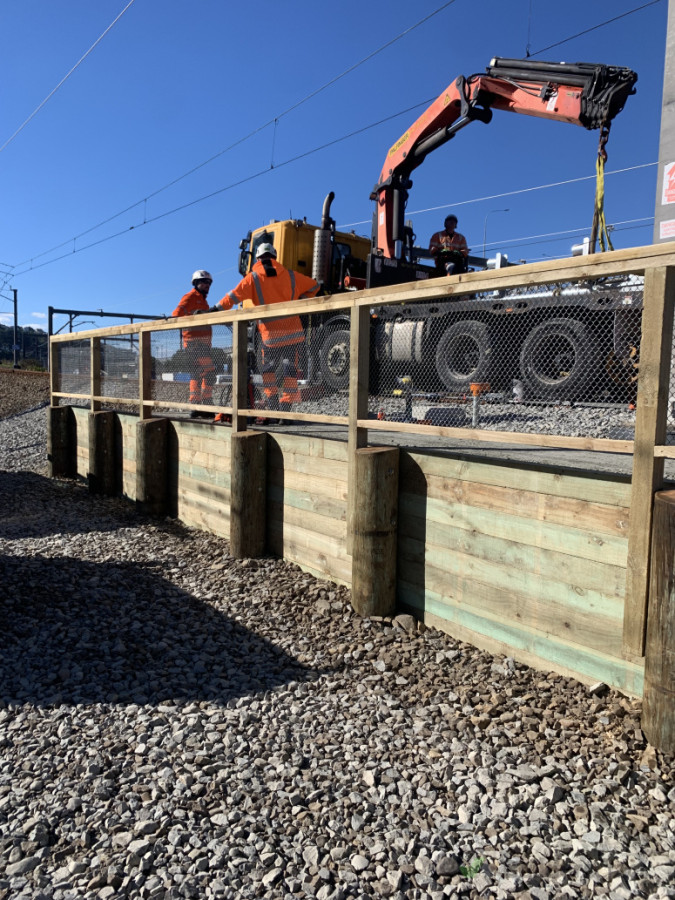 Finished retaining wall