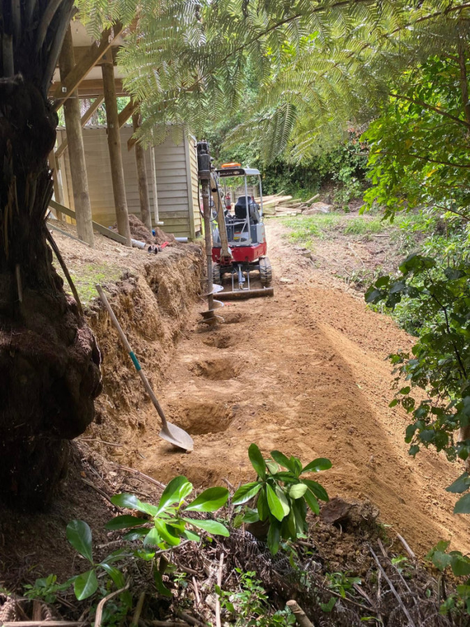 A Nice retaining wall going in