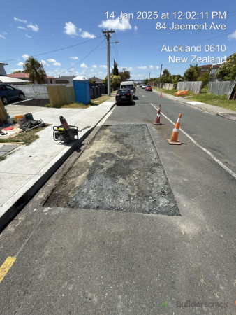 Removing the existing asphalt