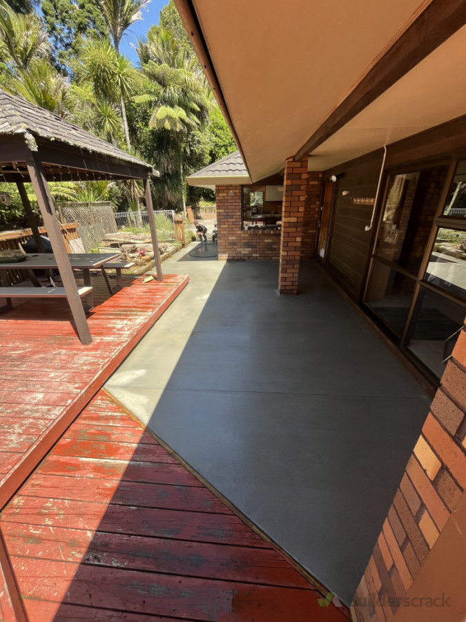 Completed with saw cuts the next day