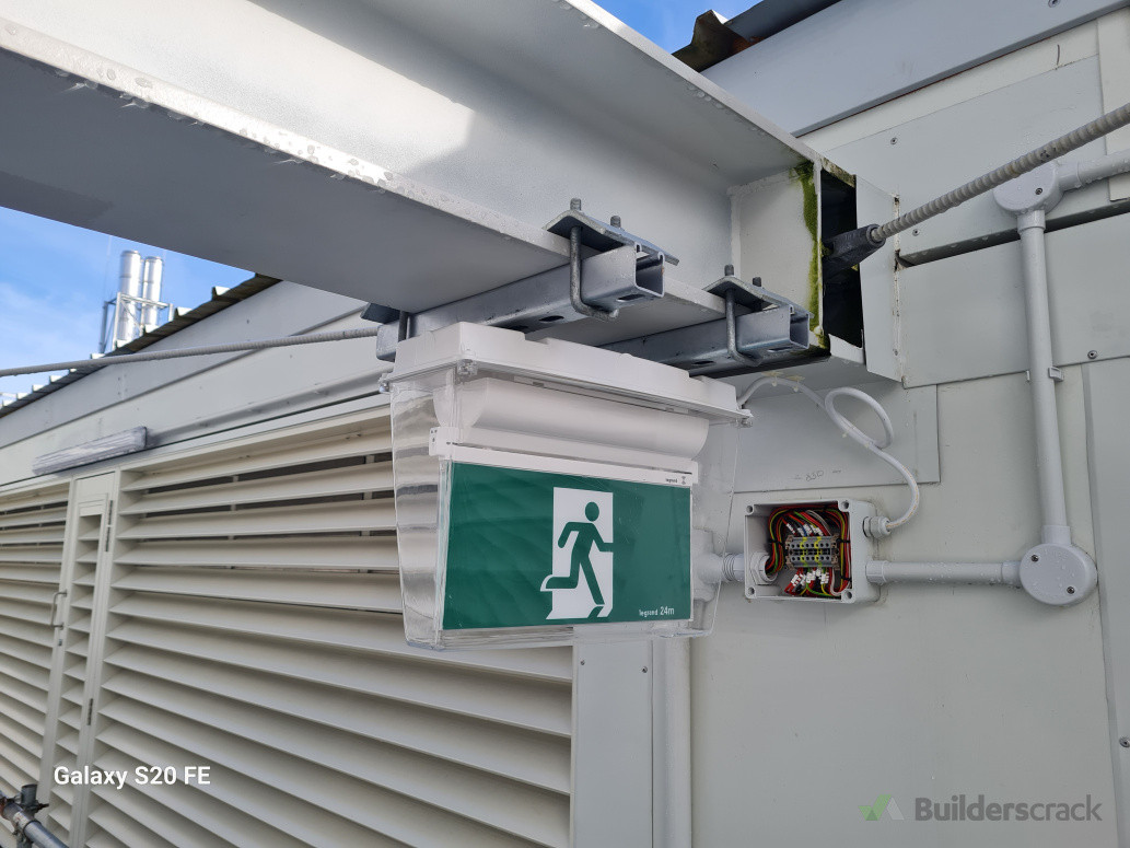 New installtion of outdoor Exit light