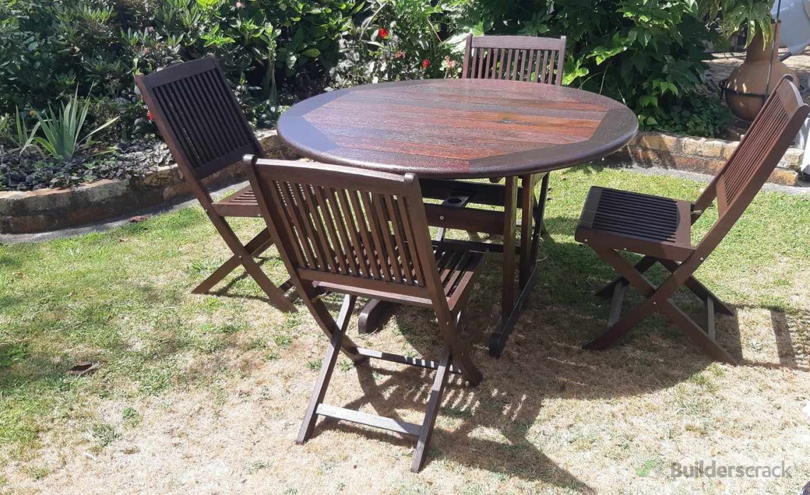 Teak outdoor table set