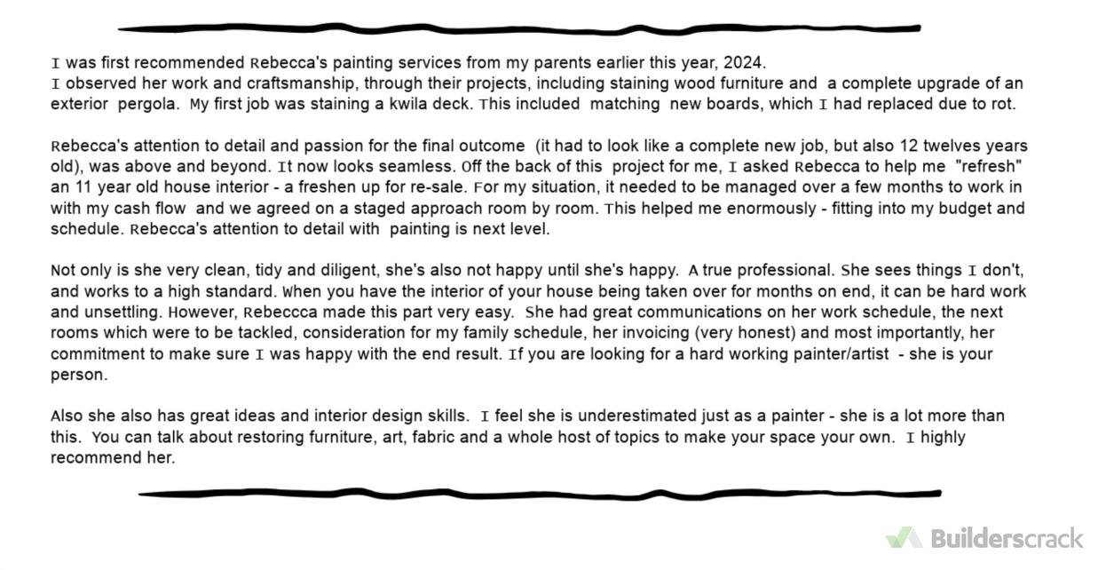 Selina's deck staining and whole interior house painting