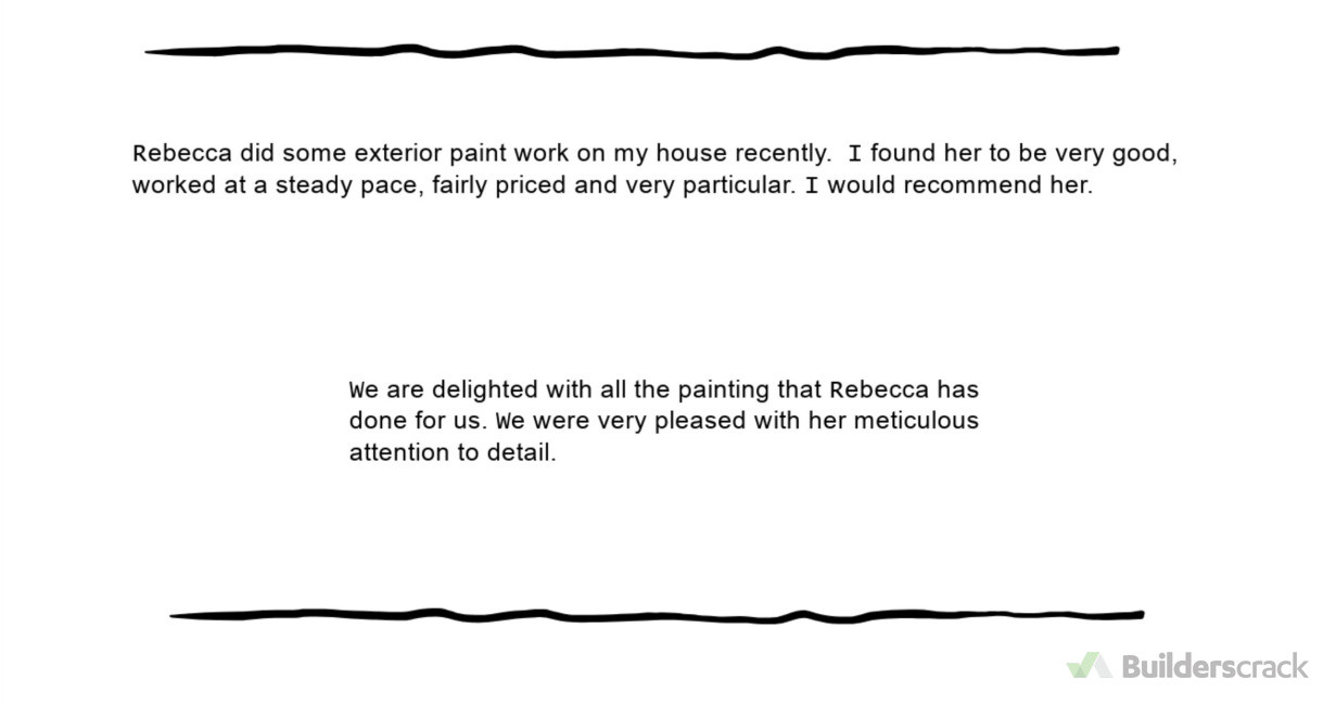 Margaret's interior painting  and Robyn's exterior staining