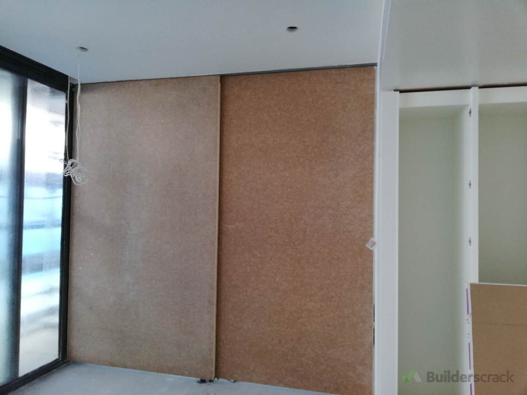 Full high slider door installed