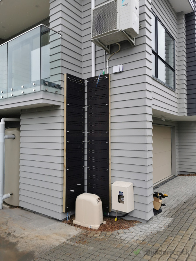 External panel builed to cover all the exposed pipe