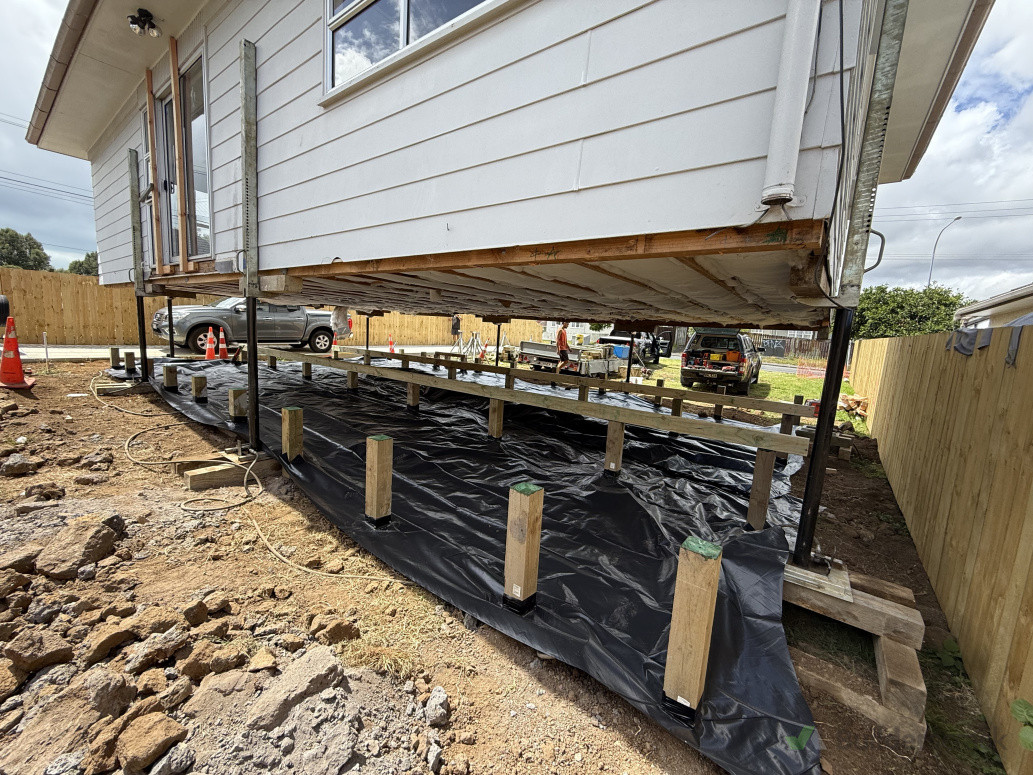 Repile + Moisture barrier install