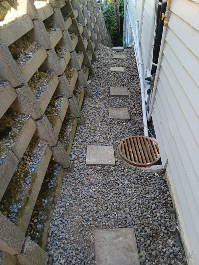 After - side of house weeded