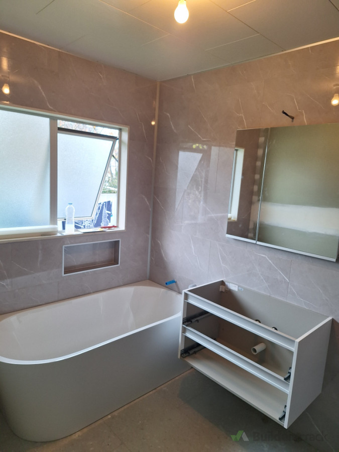 Bathroom renovation, dumawall tile