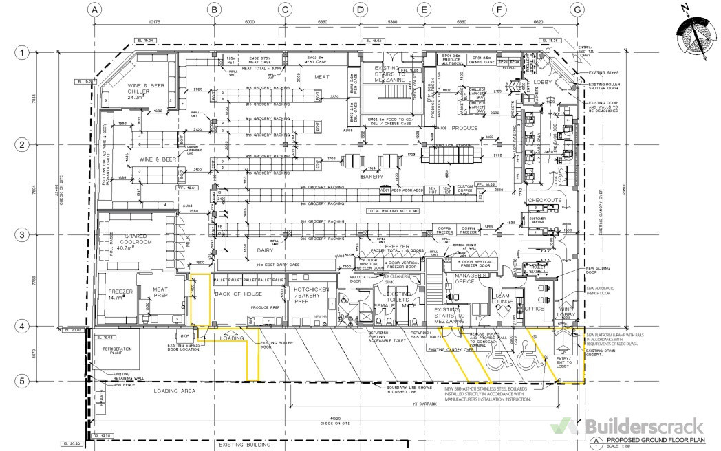Commercial Project  - Supermarket Fit-out - Floor Plan