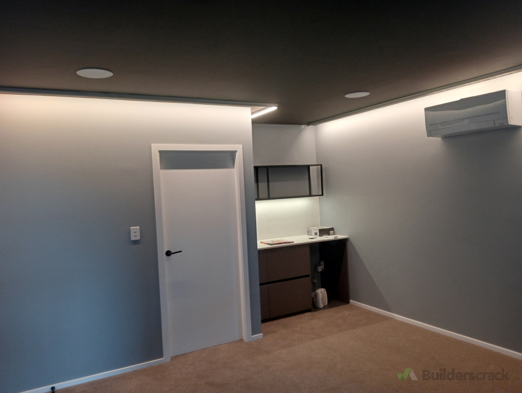 LED strips can change a room. This one is a media room - perfect for watching flicks on the home projector