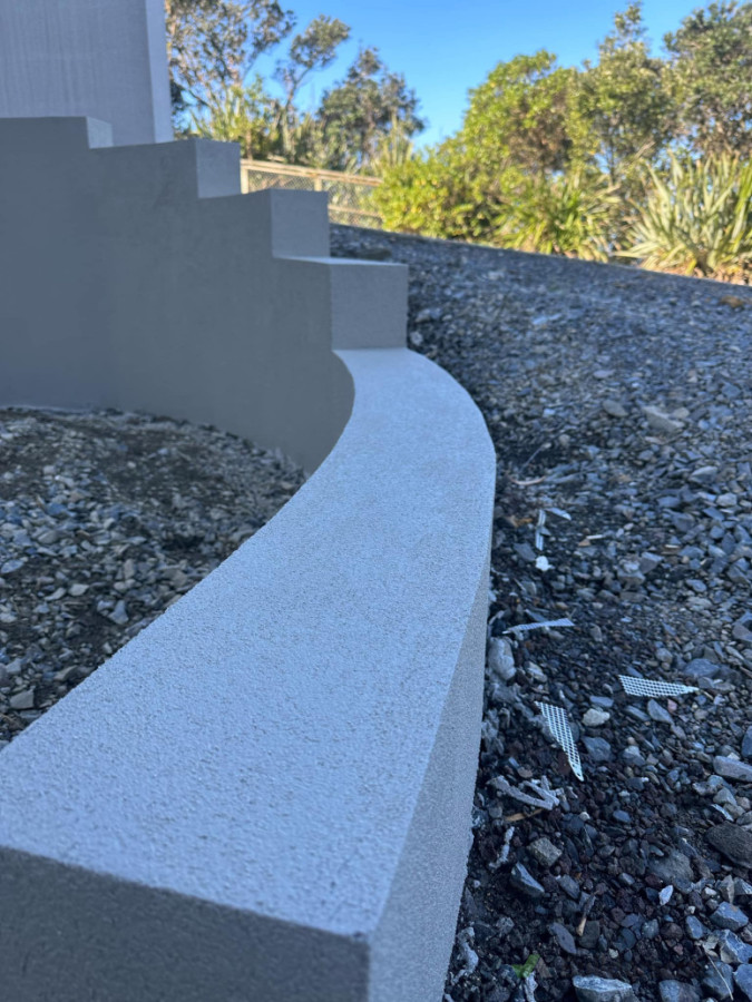 Demonstrating some curves send cement Plastre