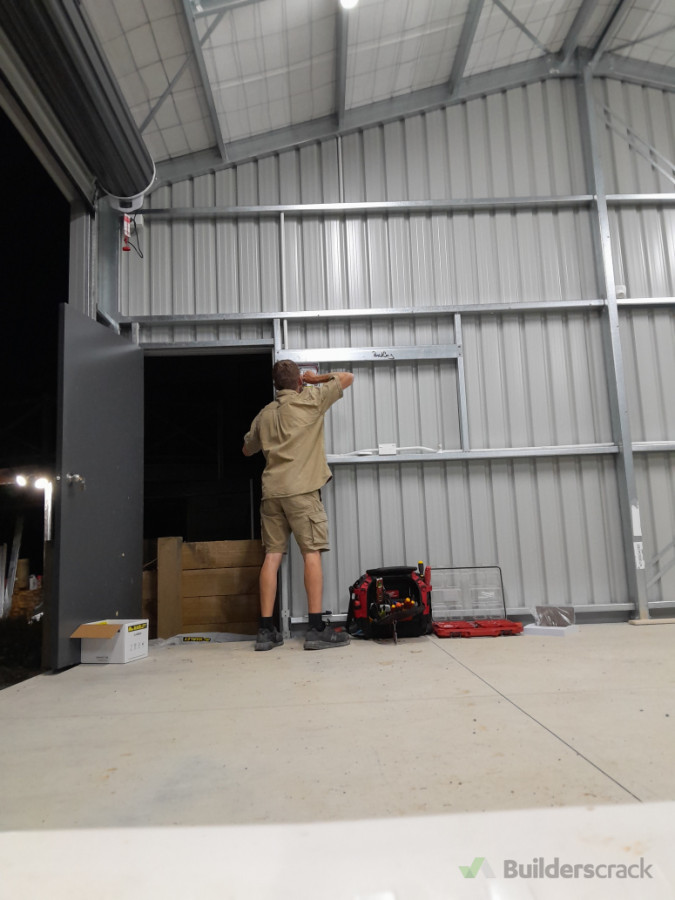 Install light and light switch.