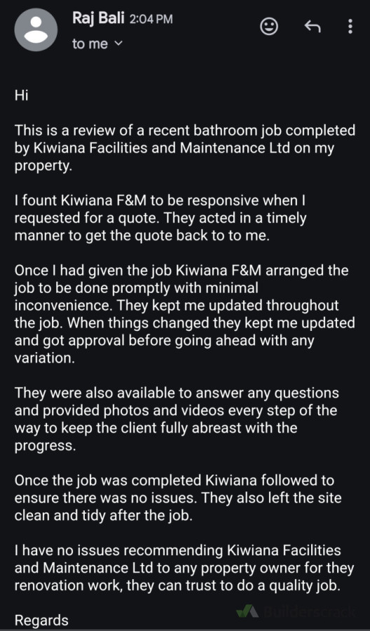 Review from happy Client