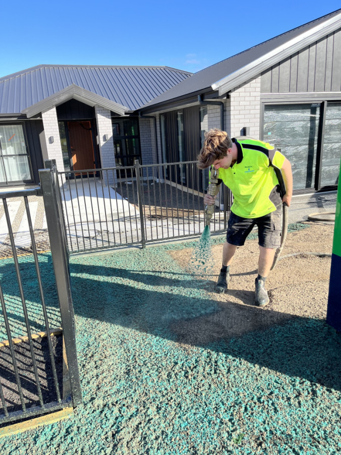Spraying in action