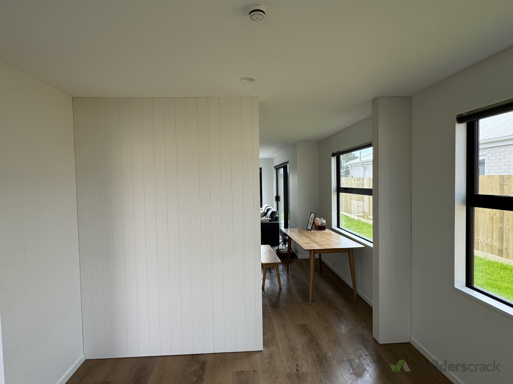 Timber wall with panels