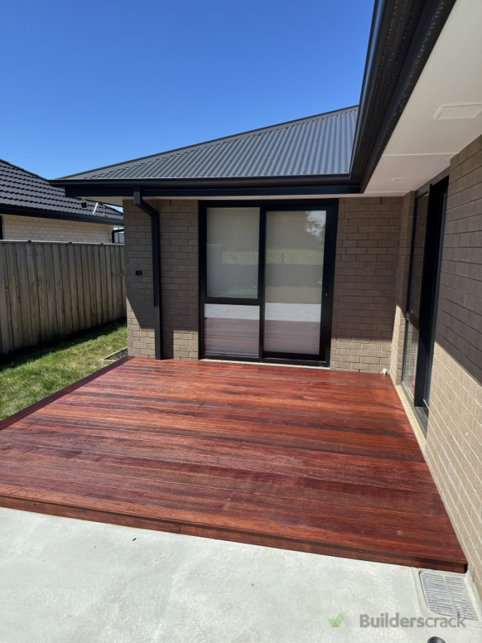Back oiled Kwila deck