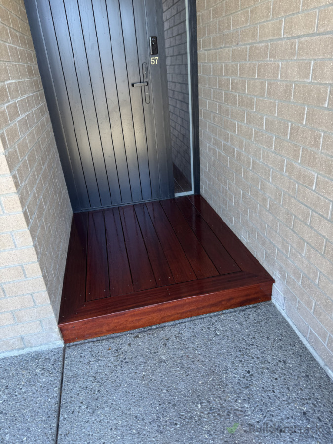 Front oiled kwila deck