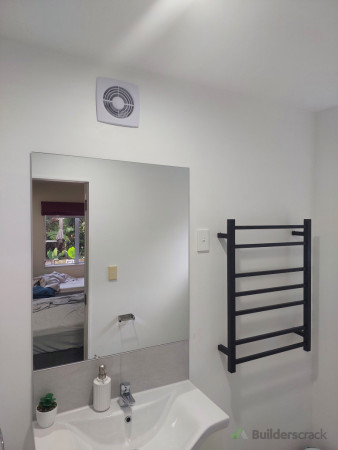 After new heater towel rail installed