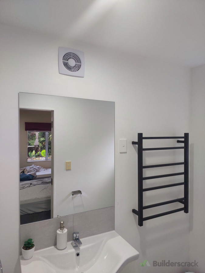 After new heater towel rail installed