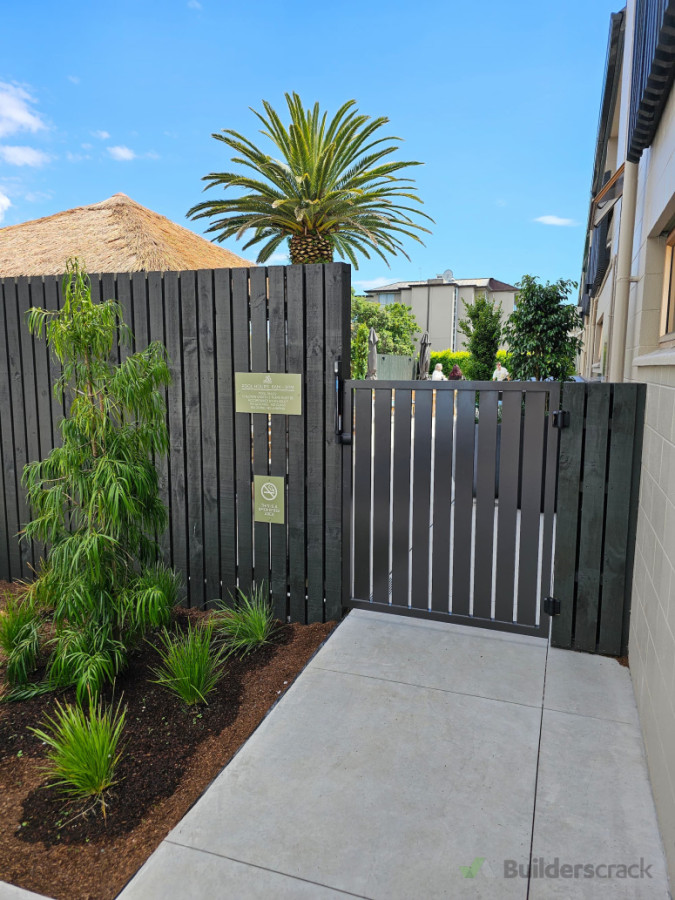 new fencing, gate and concrete flooring