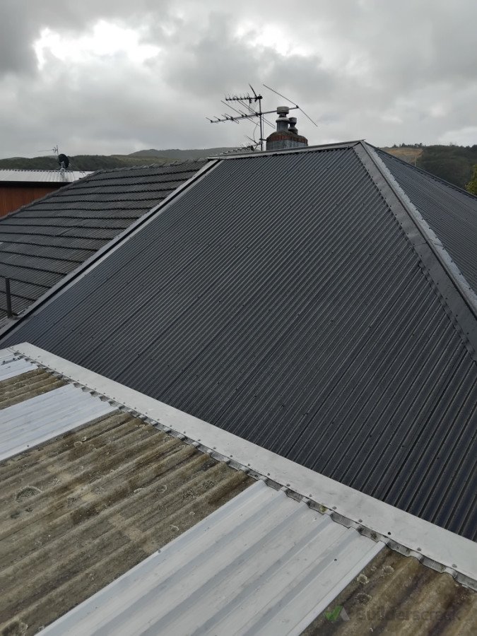 Concrete tile strip , install coloursteel