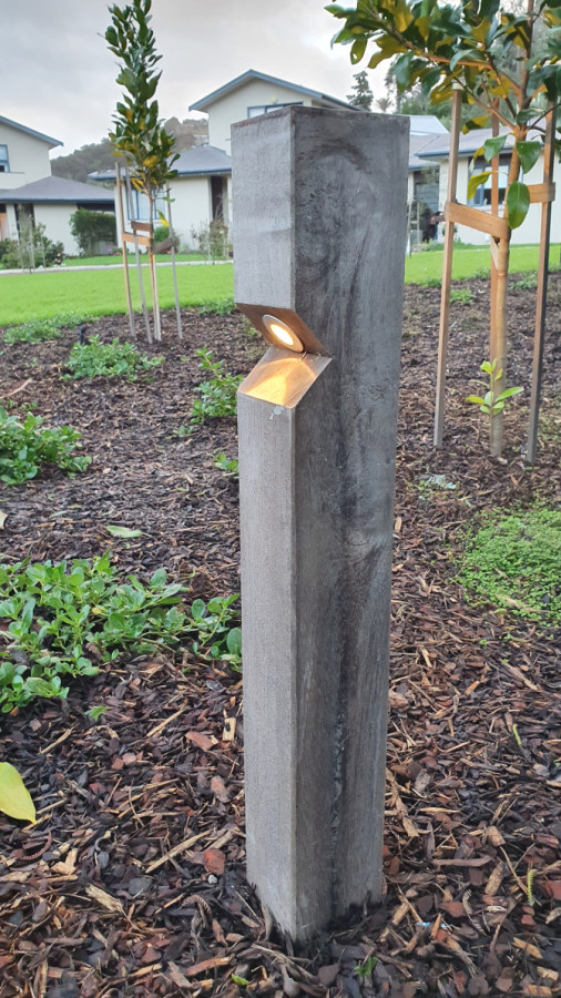 handmade gardenlight posts