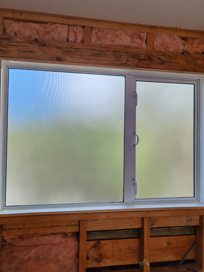 Replace safety glass for bathroom renovation.