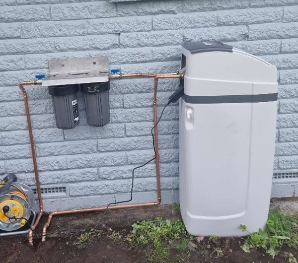 Water softener install.