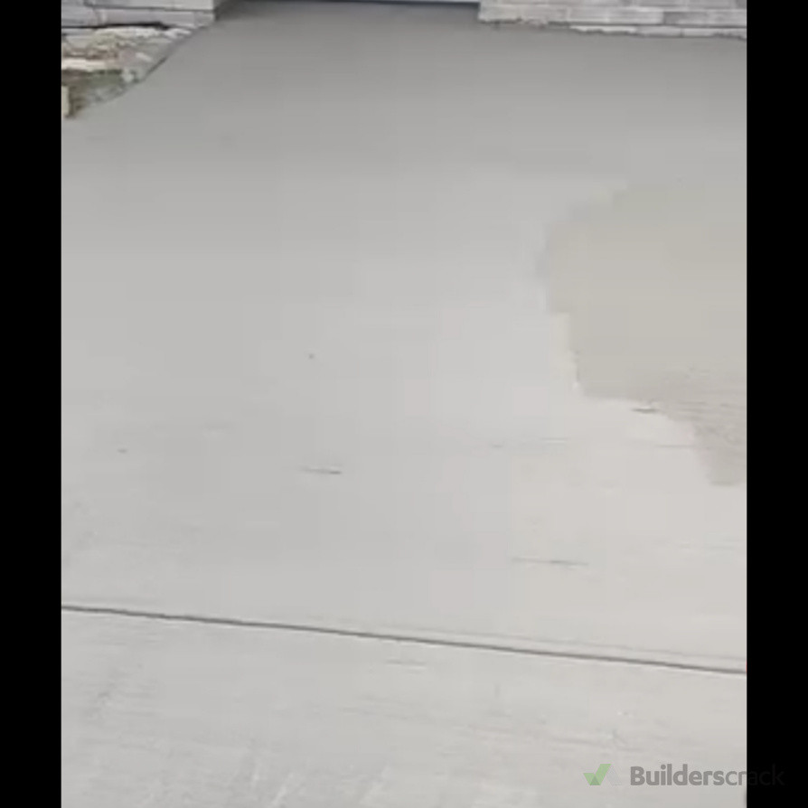 Driveway concrete with groove joints