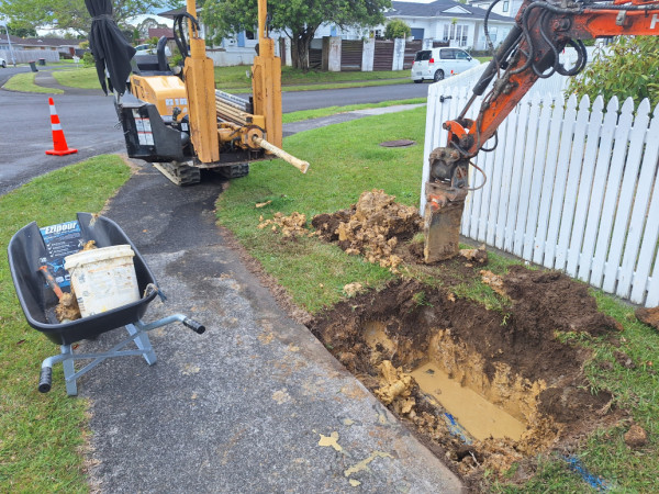 Directional drilling & excvataion works @ entry point