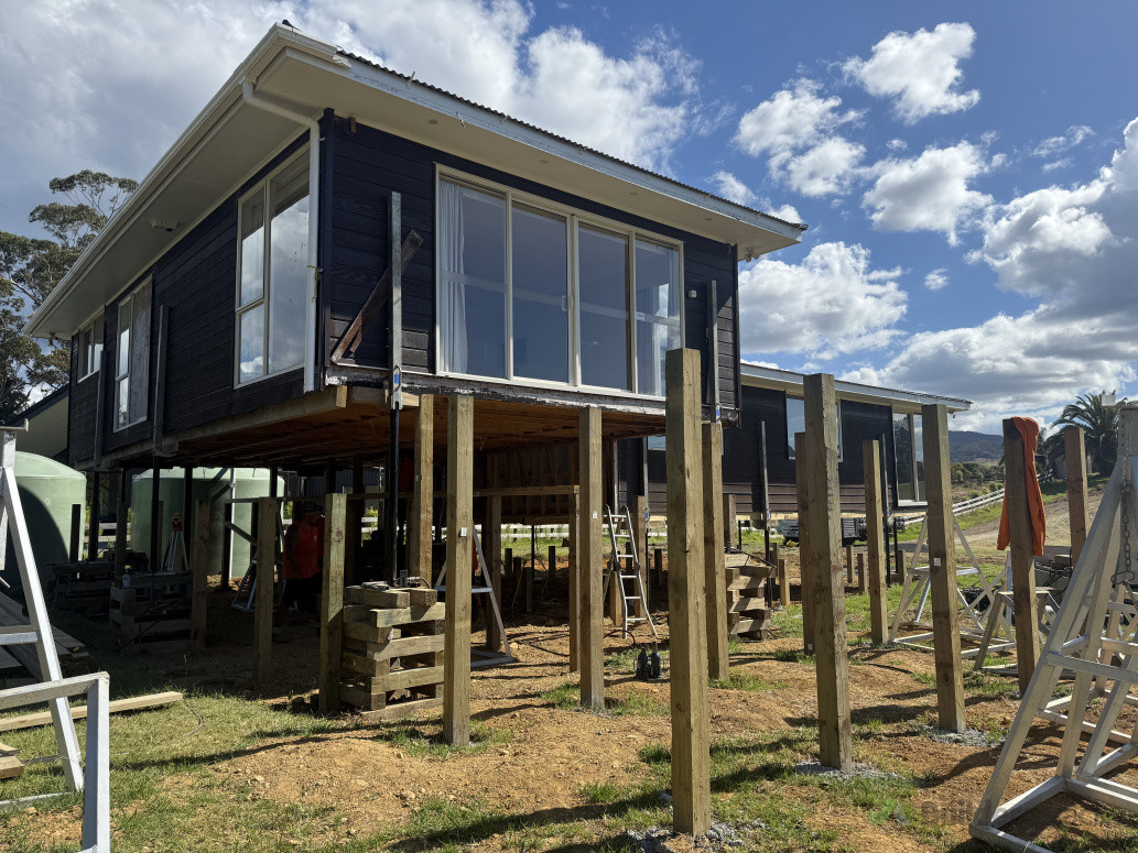 Deck pile installation