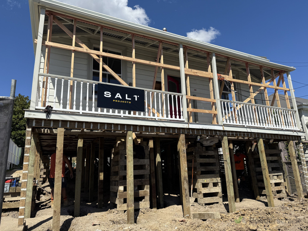 Piles setup ready for bracing