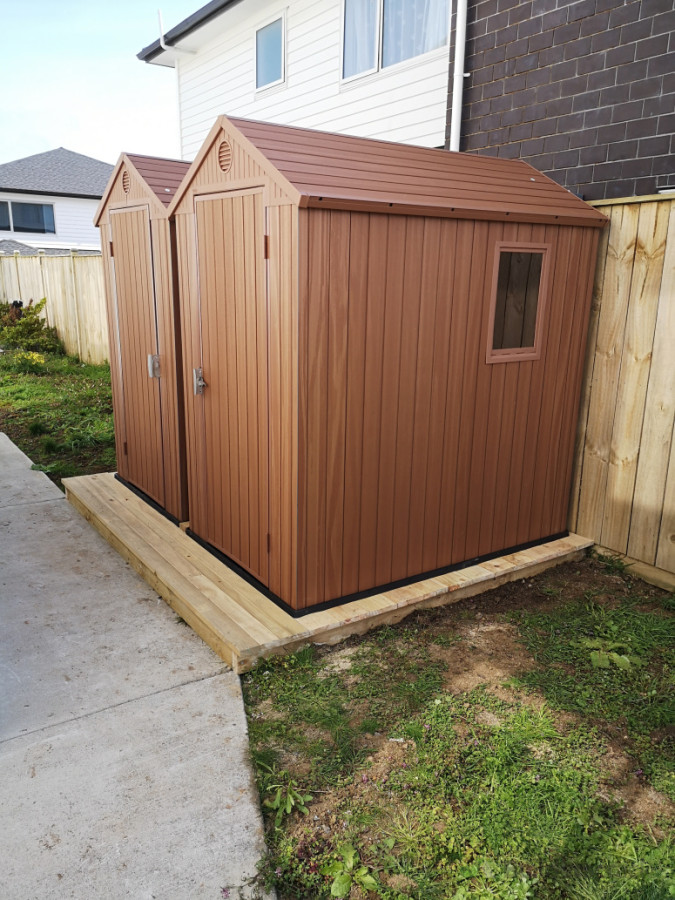 Assembled and floor installed