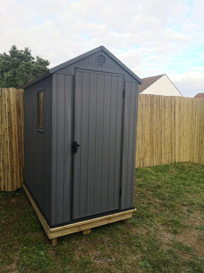 Assembled and floor installed