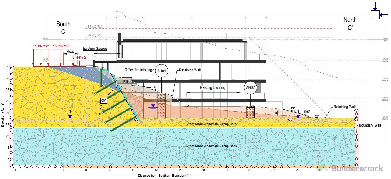 Soil Nailing, Residential Apartment Building, Orakei, Auckland
