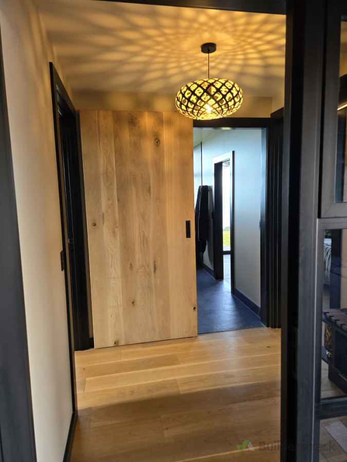 Custom oak concealed mechanism slider